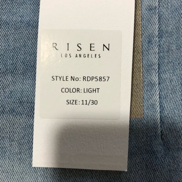 Risen Los Angeles womens super wide leg 11/30 light wash jeans NEW super soft - Picture 4 of 13